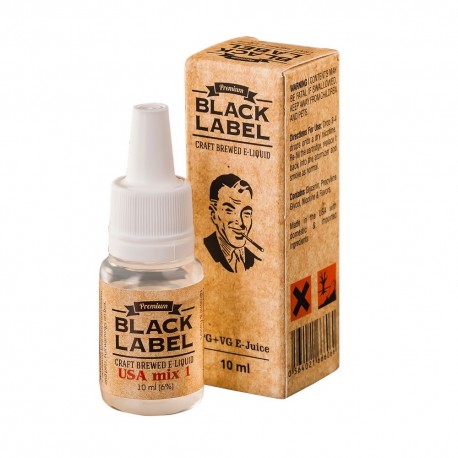 Жидкость Black Label USA mix 1 Легкий Табак 10 мл 6 мг